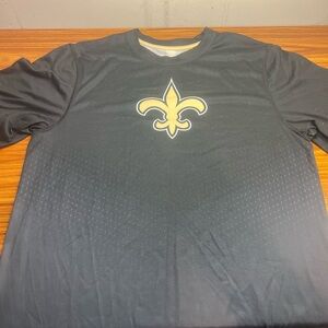 NFL Black and Gold Fleur-de-Lis Long Sleeve Shirt New Orleans Saints